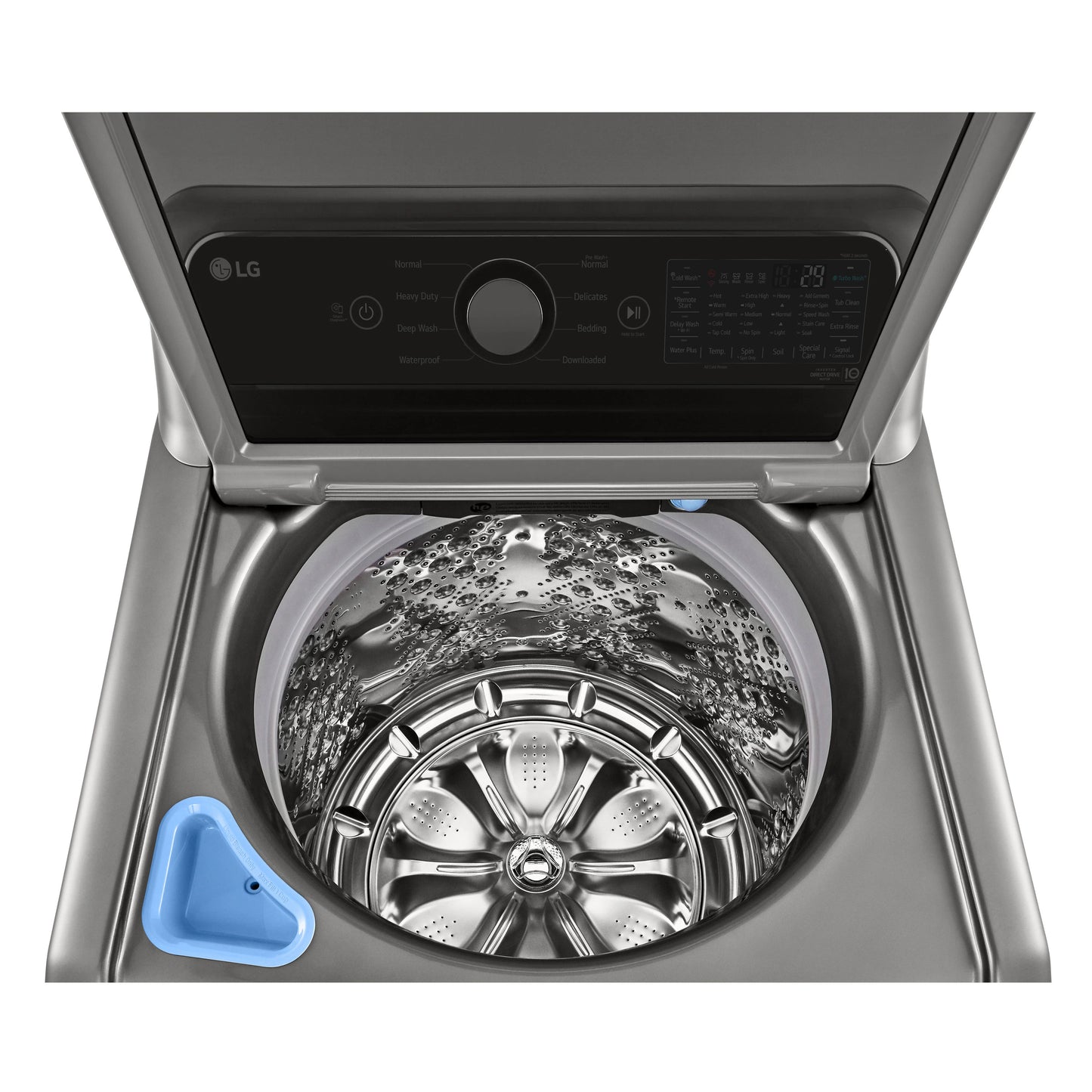LG TurboWash 5.5-Cu. Feet High Efficiency Impeller Smart Compatible Top-Load Washer ( Graphite Steel ) ENERGY STAR