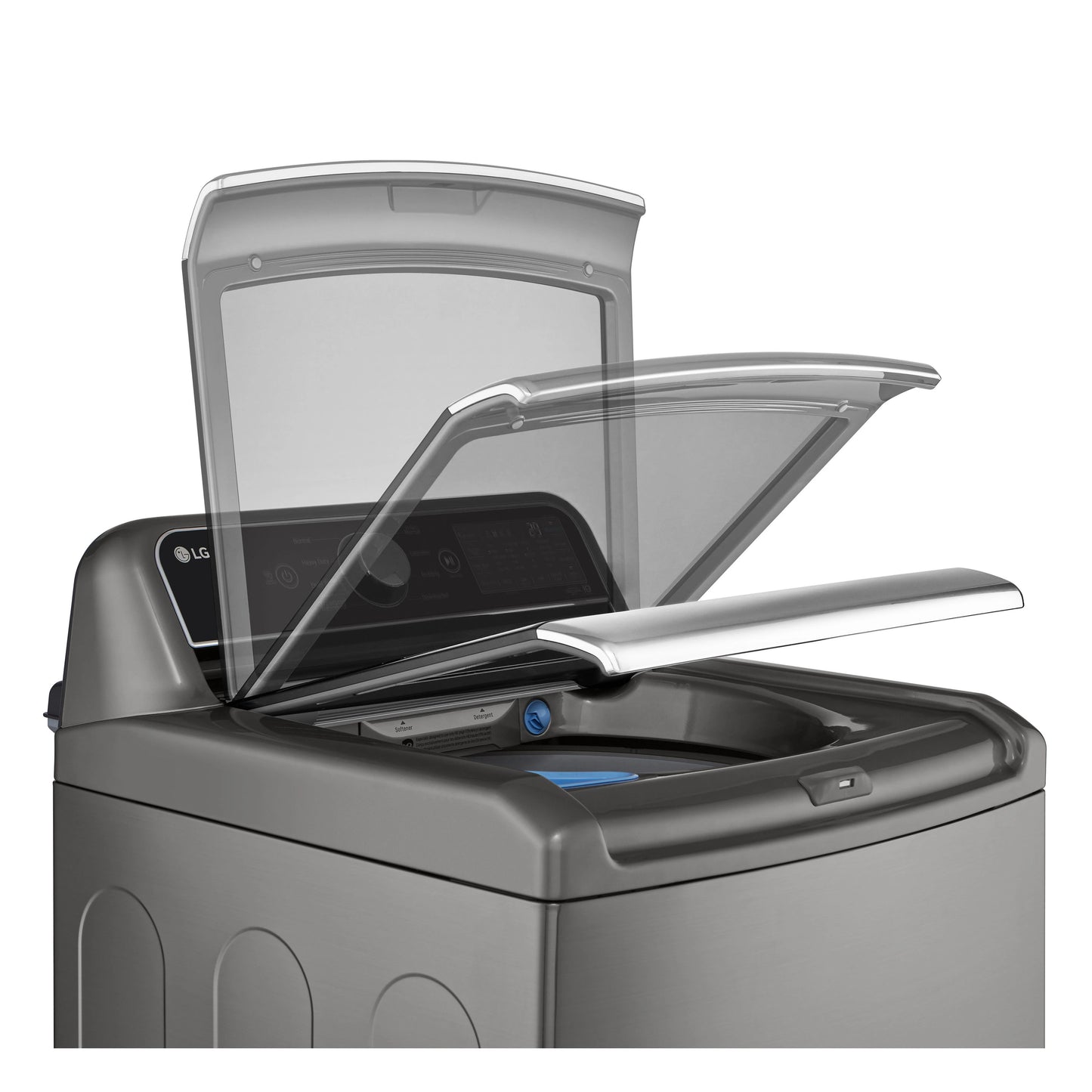 LG TurboWash 5.5-Cu. Feet High Efficiency Impeller Smart Compatible Top-Load Washer ( Graphite Steel ) ENERGY STAR