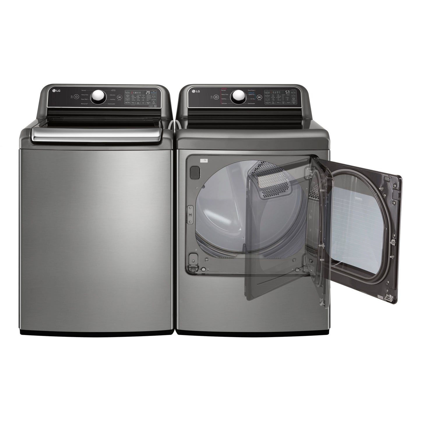 LG TurboWash 5.5-Cu. Feet High Efficiency Impeller Smart Compatible Top-Load Washer ( Graphite Steel ) ENERGY STAR