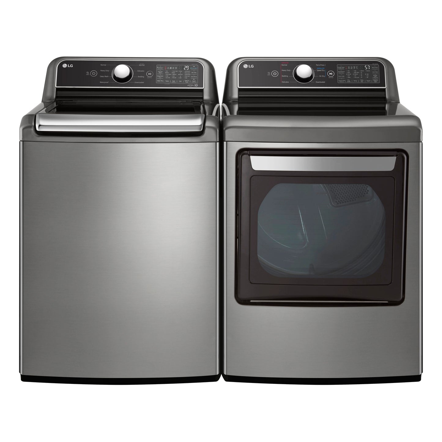 LG TurboWash 5.5-Cu. Feet High Efficiency Impeller Smart Compatible Top-Load Washer ( Graphite Steel ) ENERGY STAR