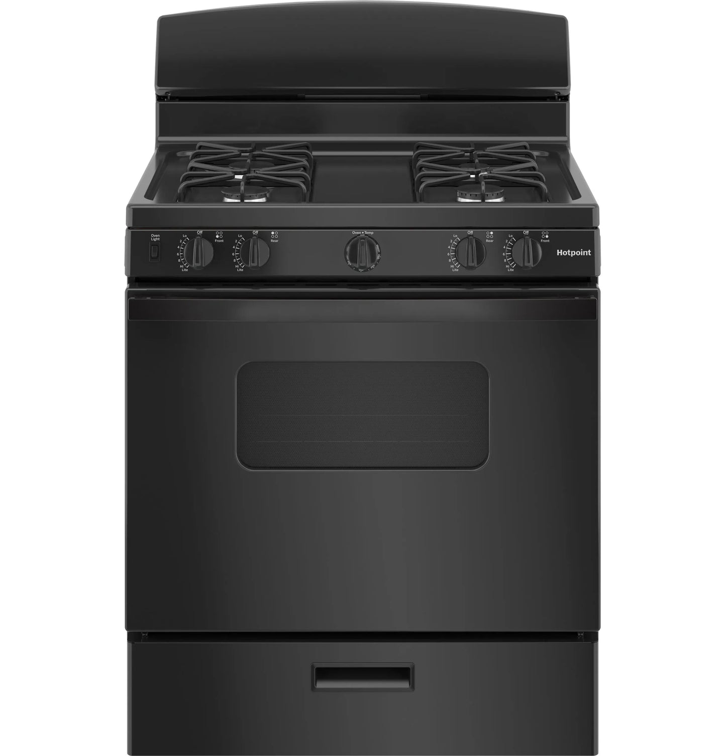 Model #RGBS330DRBB Hotpoint 30-Inches 4 burners 4.8-Cu. Feet Freestanding Natural gas Gas Range ( Black )