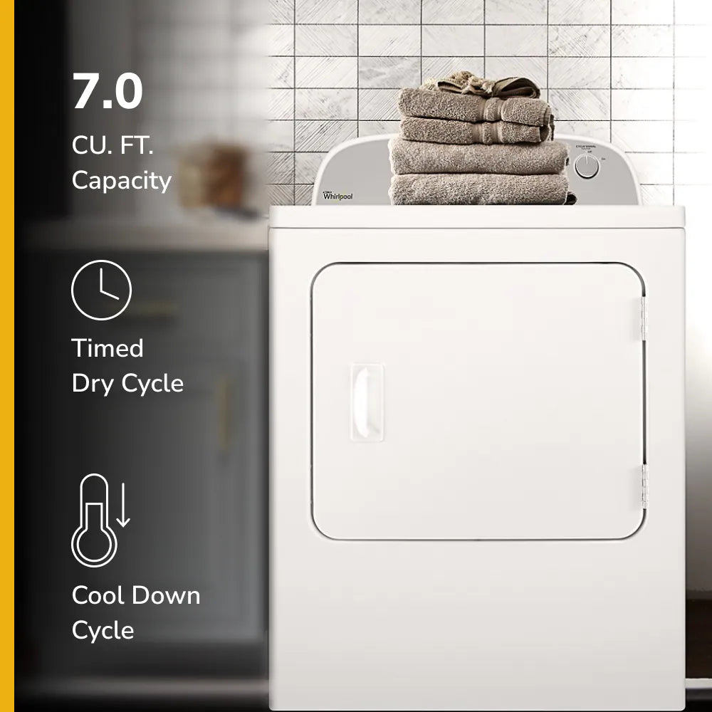 Whirlpool 7-Cu. Feet Vented Electric Dryer ( White ) Model #WED4815EW