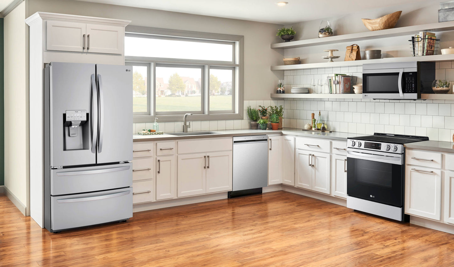 LRMXS2806S LG Standard-Depth Craft Ice Smart WiFi Enabled 27.8-Cu. Feet 4 -Door Smart Compatible French Door Refrigerator with Dual Ice Maker with water and Ice dispenser ( PrintProof Stainless Steel ) ENERGY STAR Certified