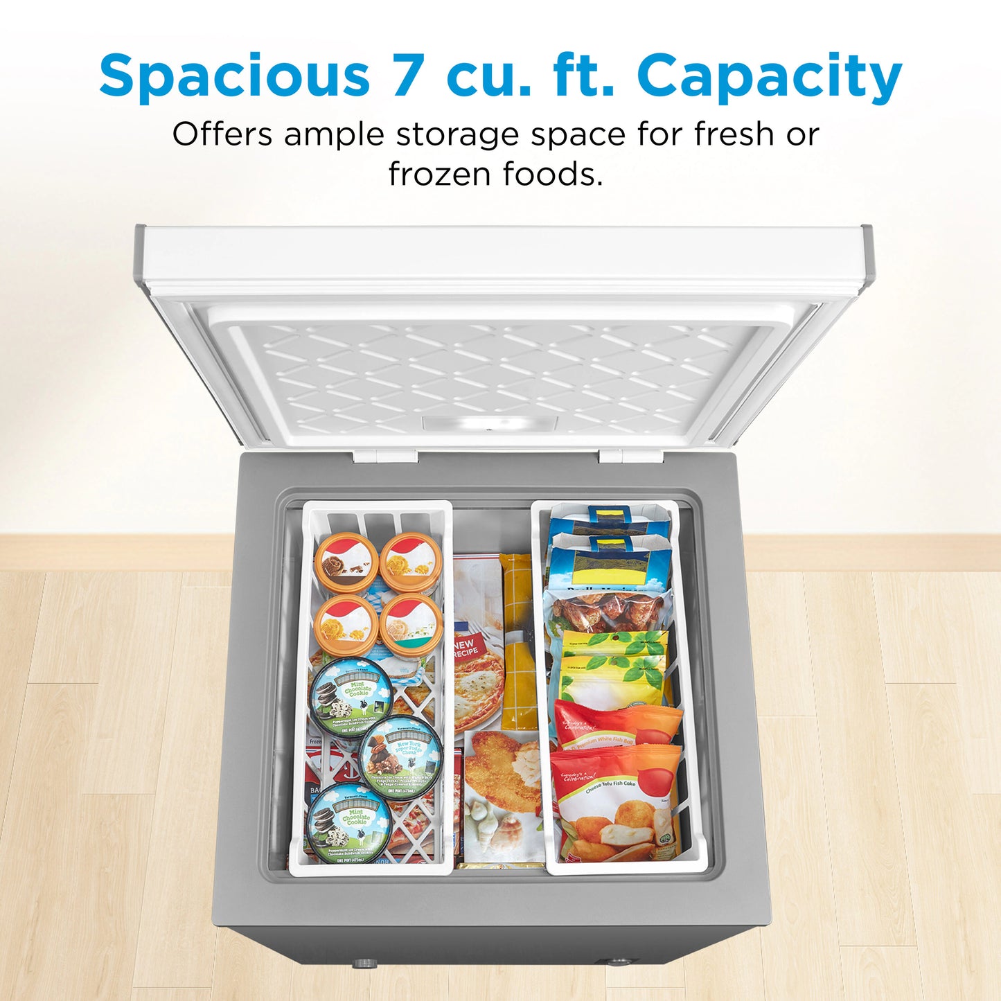 Model #MRC07M5CWW Midea 7-Cu. Feet Garage Ready Manual Defrost Chest Freezer Convertible to Refrigerator ( White )