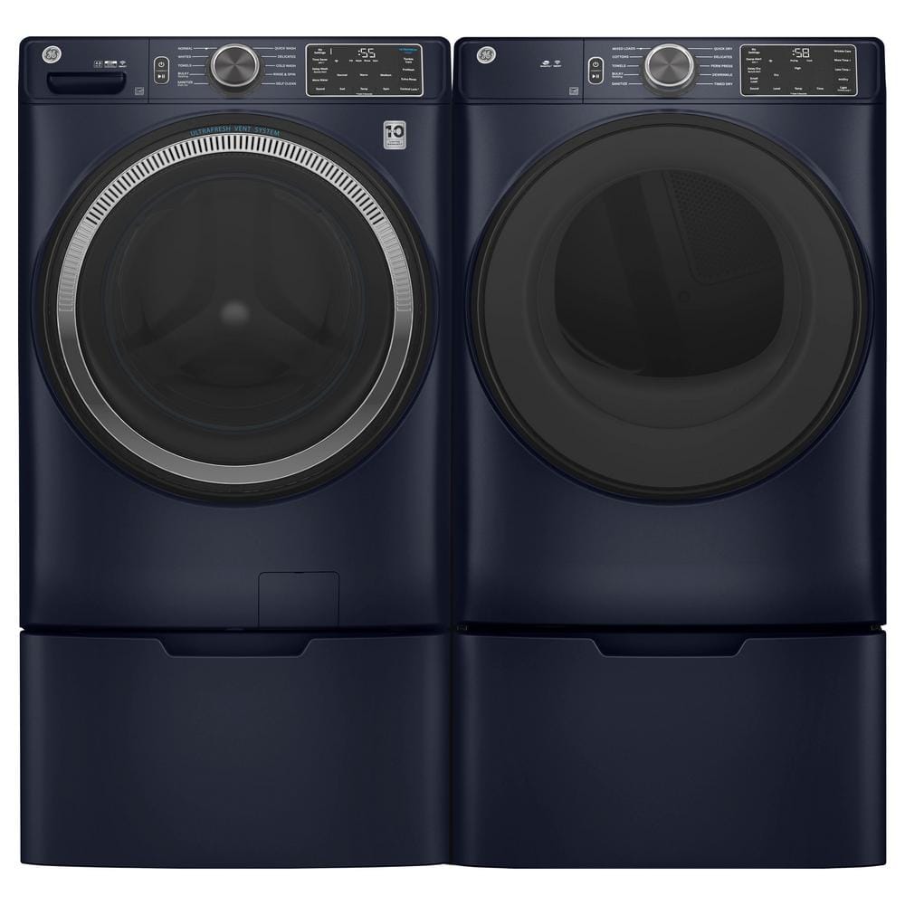 Model #GFW550SPRRS GE UltraFresh Vent System 4.8-Cu. Feet Stackable Smart Front-Load Washer ( Sapphire Blue ) ENERGY STAR