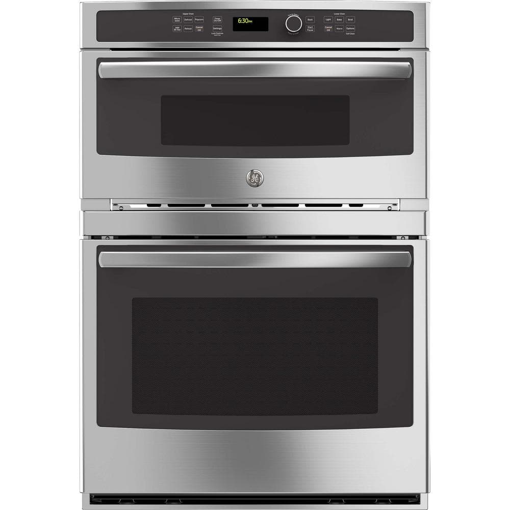 GE 30 inch Smart Compatible Double Electric Wall Oven with Air Fry Self + Steam Cleaning ( Stainless Steel )
