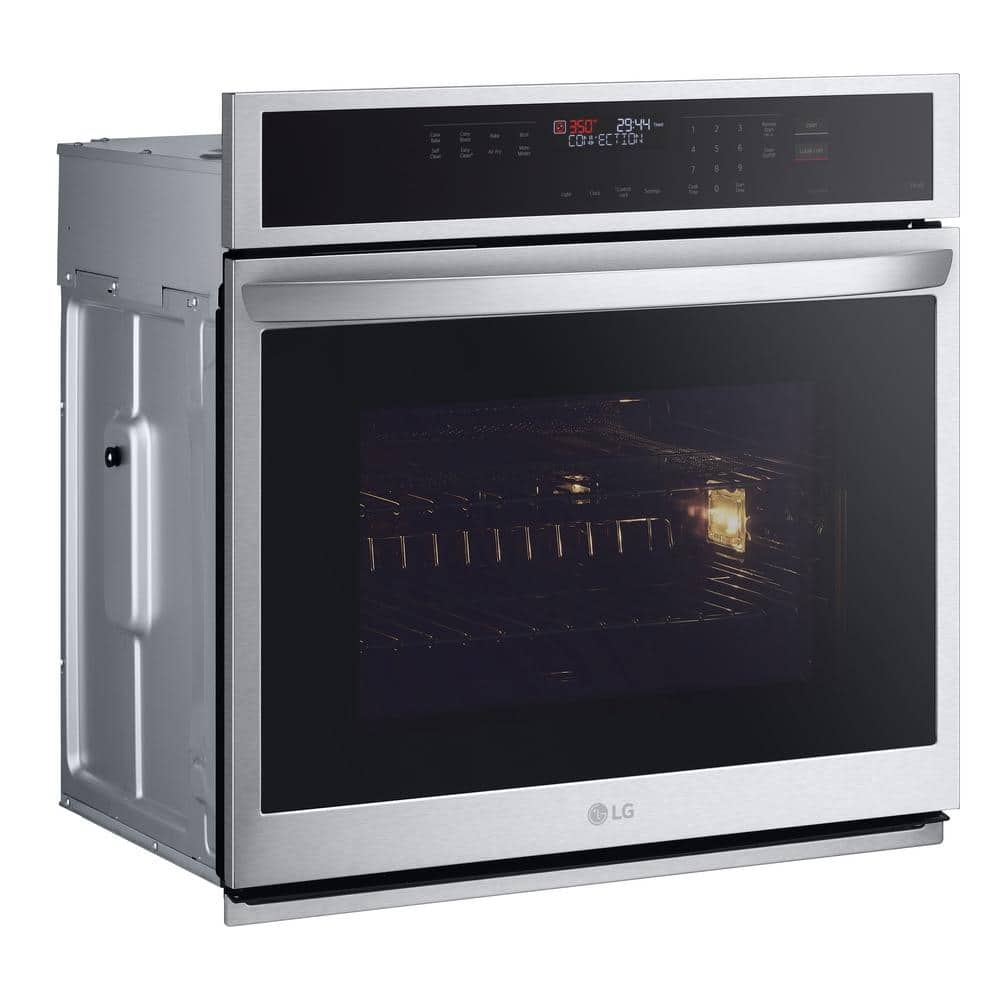 LG 4.7 cu. ft. Smart Single Electric Wall Oven with Fan Convection, Air Fry in PrintProof in Stainless Steel