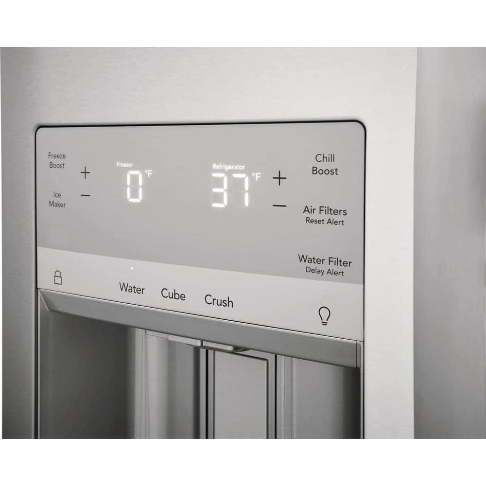 Model GRMC2273CF Frigidaire Counter-Depth 21.5-Cu. Feet 4 -Door French Door Refrigerator with Ice Maker with water and Ice dispenser ( Smudge-Proof Stainless Steel ) ENERGY STAR Certified