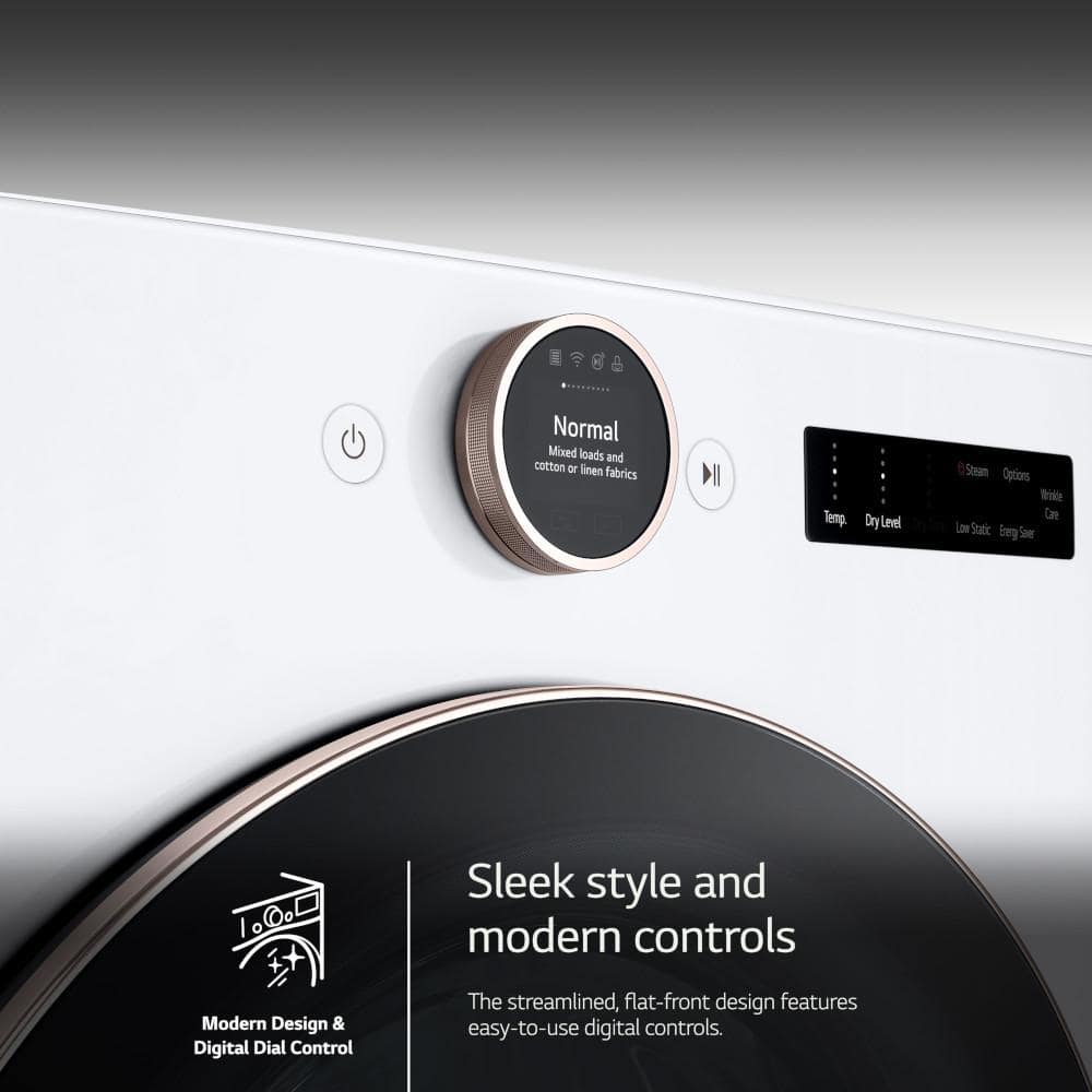 Model #DLEX6500W LG 7.4-Cu. Feet Stackable Steam Cycle Vented Electric Dryer ( White )