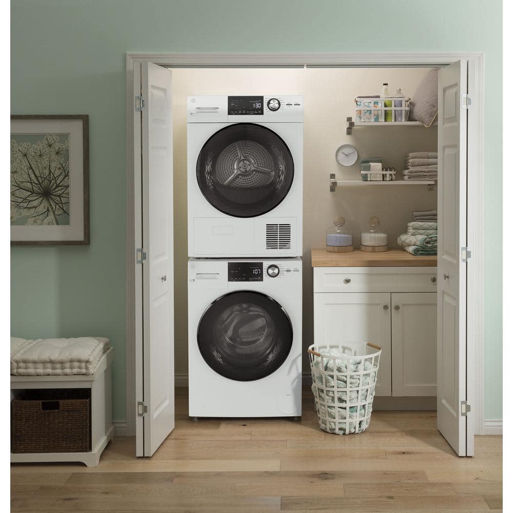 Model #GFW148SSMWW GE 2.4-Cu. Feet High Efficiency Stackable Steam Cycle Front-Load Washer ( White ) ENERGY STAR