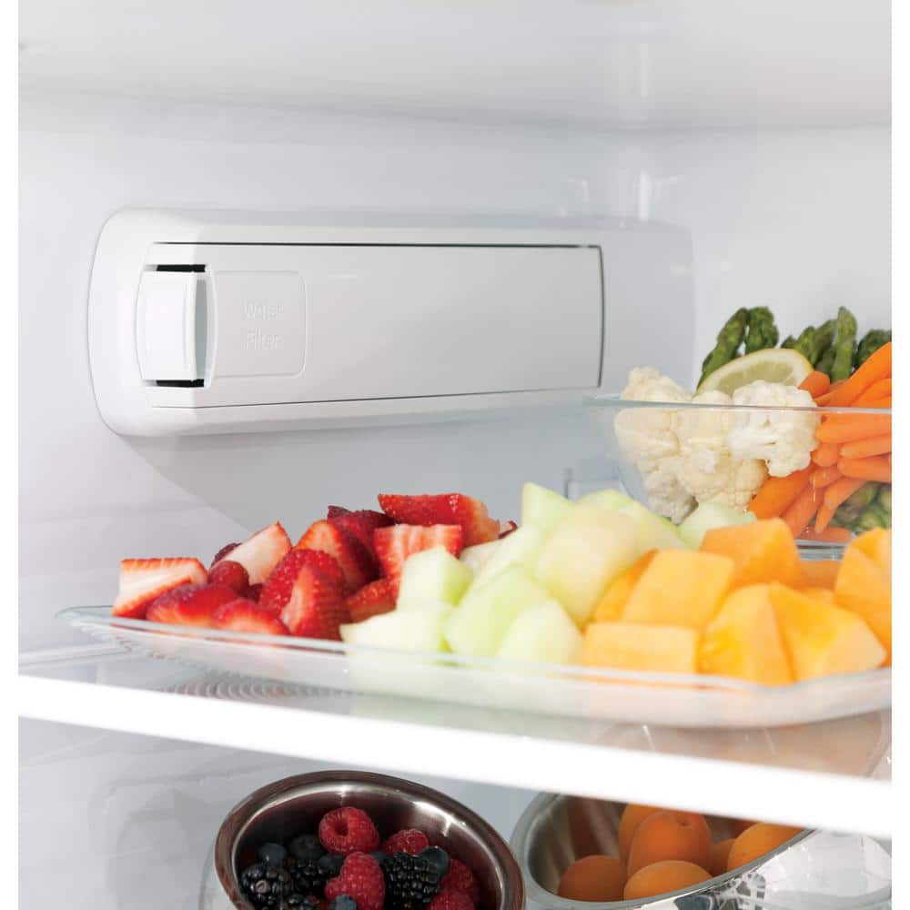 Model #PFE28KYNFS GE Profile Standard-Depth 27.8-Cu. Feet 3 -Door French Door Refrigerator with Ice Maker with water and Ice dispenser ( Fingerprint-resistant Stainless Steel ) ENERGY STAR Certified