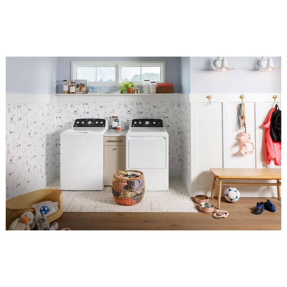 Model # GTD48EASWWB 7.2 cu. ft. vented Electric Dryer in White with Auto Dry and Extended Tumble