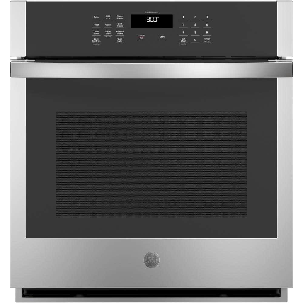 Model #JTS5000SVSS GE 30 inch Smart Compatible Single Electric Wall Oven with Air Fry True Convection and Self + Steam Cleaning ( Stainless Steel )