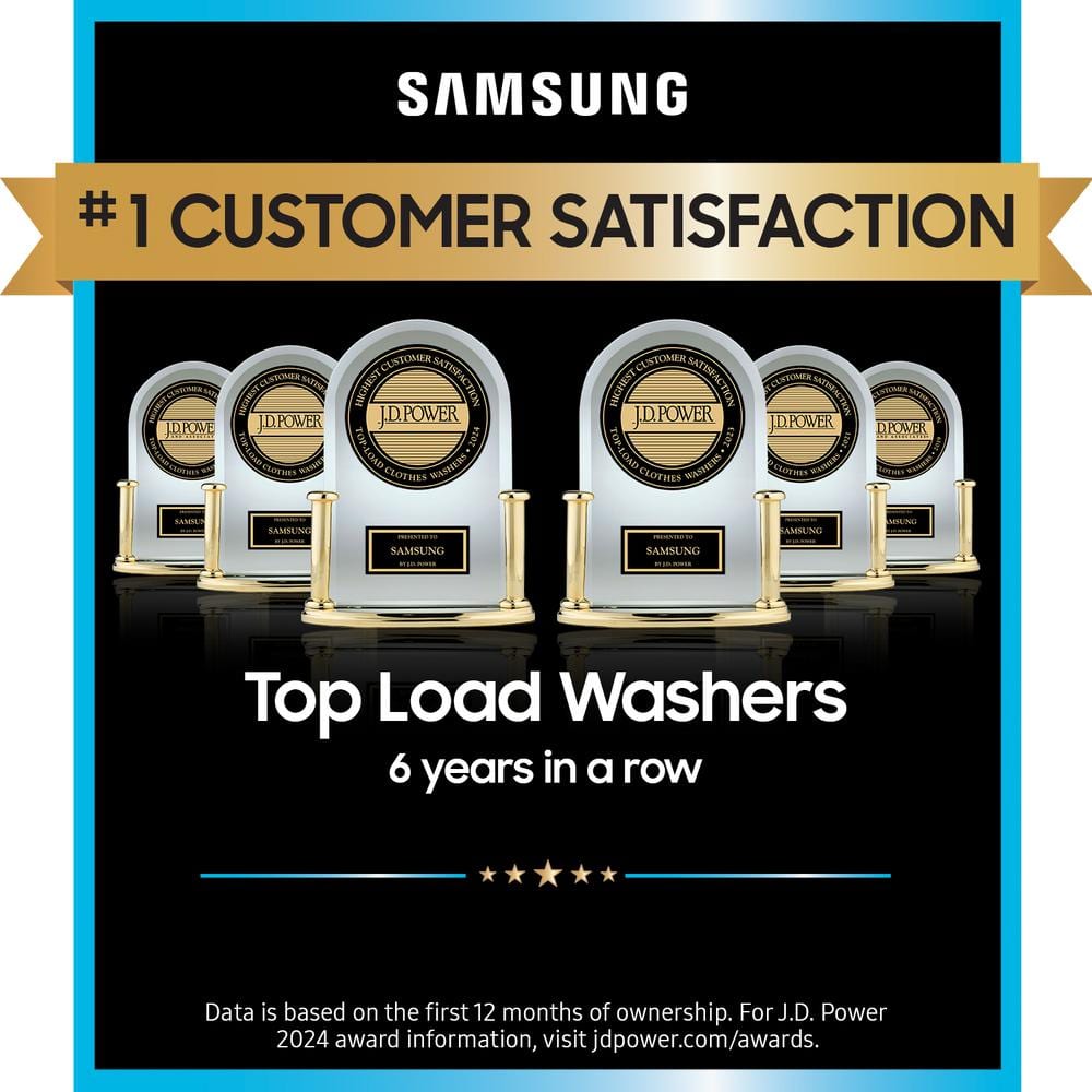 WA47CG3500AV Samsung 4.7-Cu. Feet High Efficiency Impeller Smart Compatible Top-Load Washer ( Brushed Black )