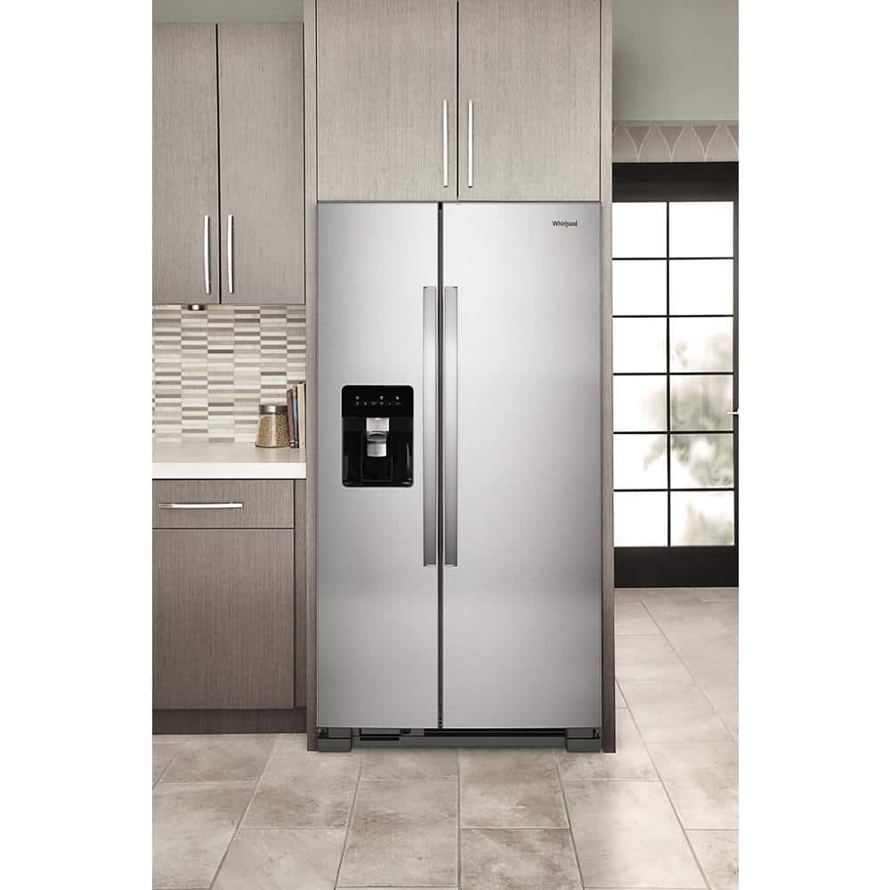 WRS315SDHZ Whirlpool 24.6-cu ft Side-by-Side Refrigerator with Ice Maker, Water and Ice Dispenser (Fingerprint Resistant Stainless Steel)