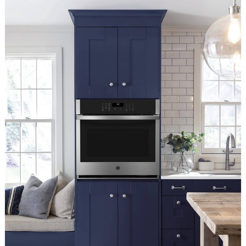 Model #JTS5000SVSS GE 30 inch Smart Compatible Single Electric Wall Oven with Air Fry True Convection and Self + Steam Cleaning ( Stainless Steel )