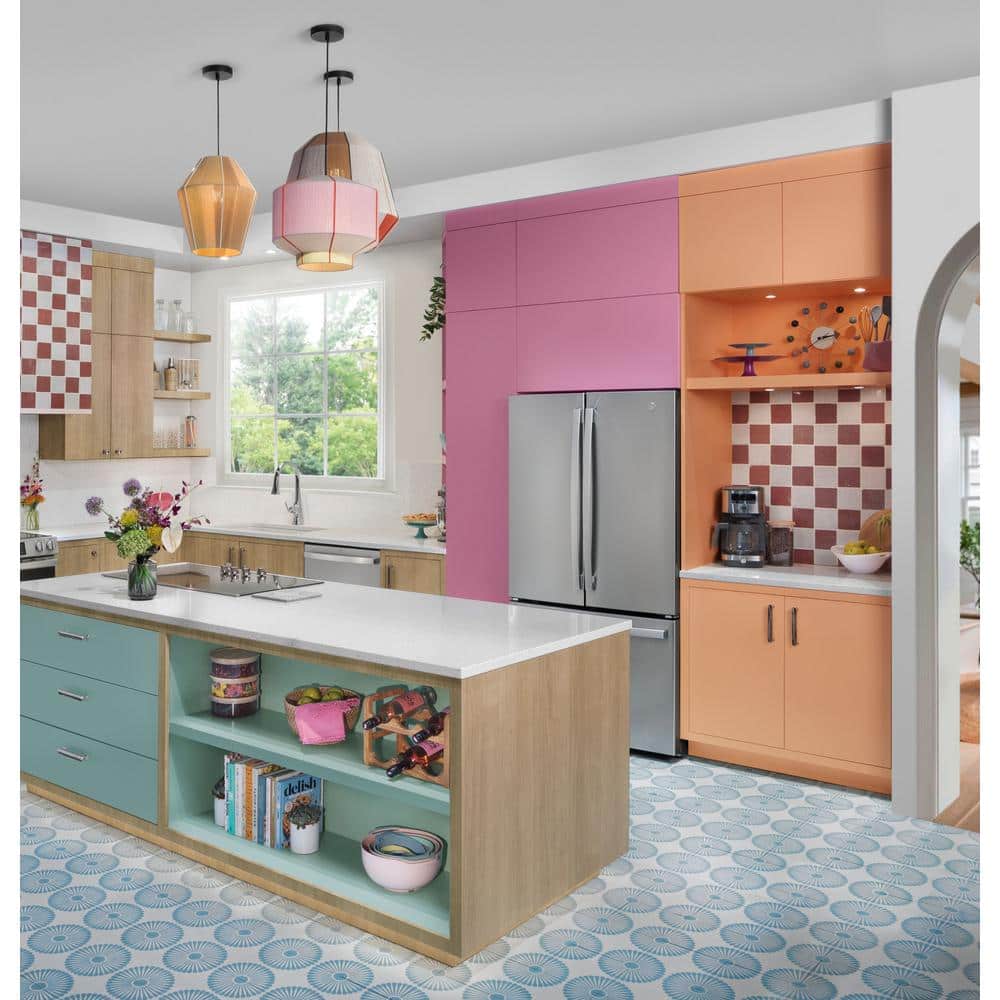 GNE27JYMFS GE Standard-Depth 27-Cu. Feet 3 -Door French Door Refrigerator with Ice Maker with water dispenser ( Fingerprint-resistant Stainless Steel ) ENERGY STAR Certified