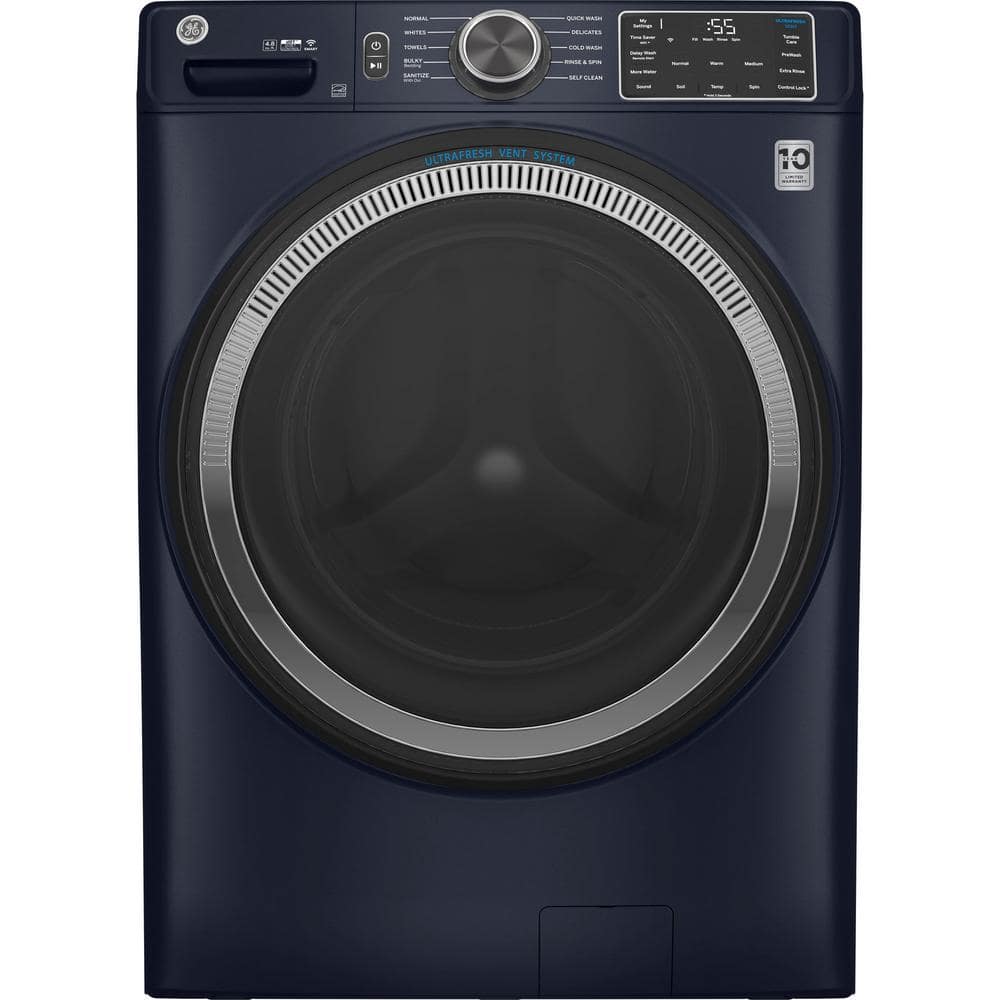 Model #GFW550SPRRS GE UltraFresh Vent System 4.8-Cu. Feet Stackable Smart Front-Load Washer ( Sapphire Blue ) ENERGY STAR