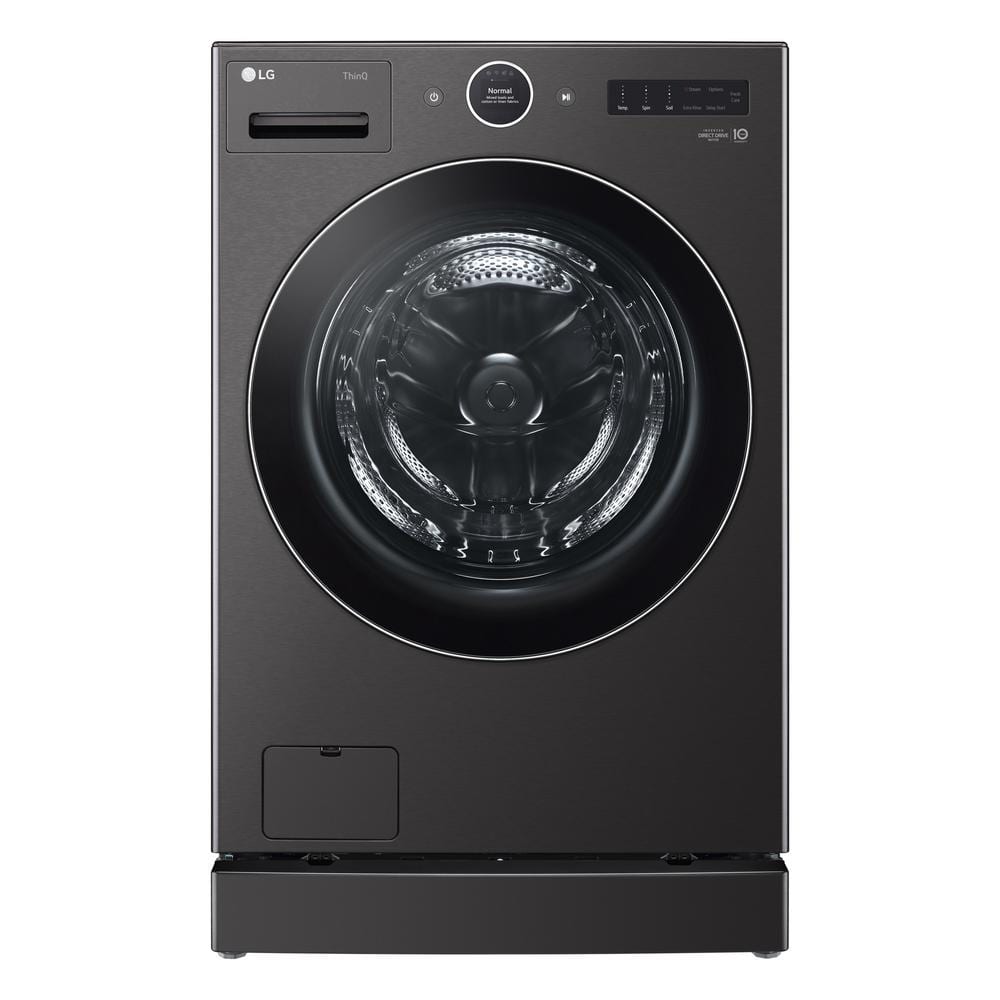 Model #WM6700HBA LG 5.0-Cu. Feet Stackable Steam Cycle Smart Front-Load Washer ( Black Steel ) ENERGY STAR