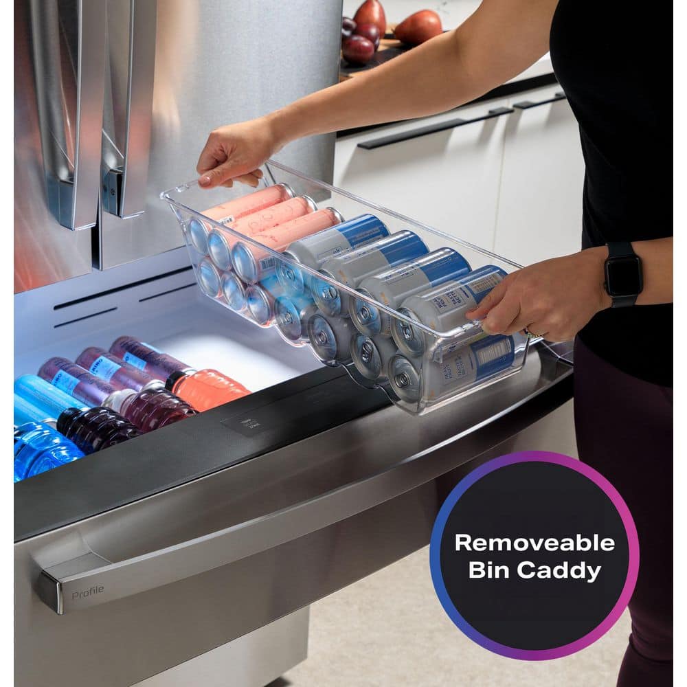 Model #PVD28BYNFS GE Profile Standard-Depth 27.9-Cu. Feet 3 -Door Smart Compatible French Door Refrigerator with Ice Maker with water and Ice dispenser and Door within Door ( Fingerprint-resistant Stainless Steel ) ENERGY STAR Certified