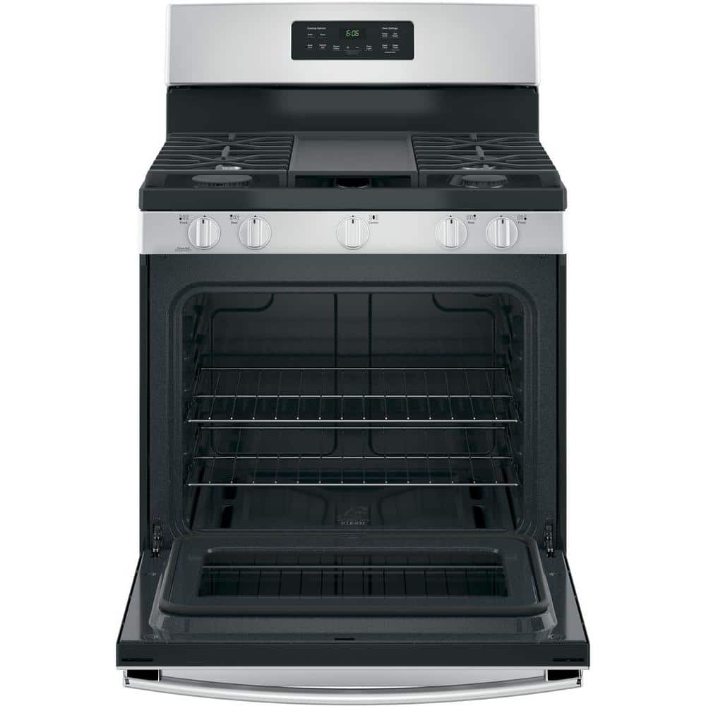 Model #JGBS66REKSS GE 30-Inches 5 burners 5-Cu. Feet Freestanding Natural gas Gas Range ( Stainless steel )