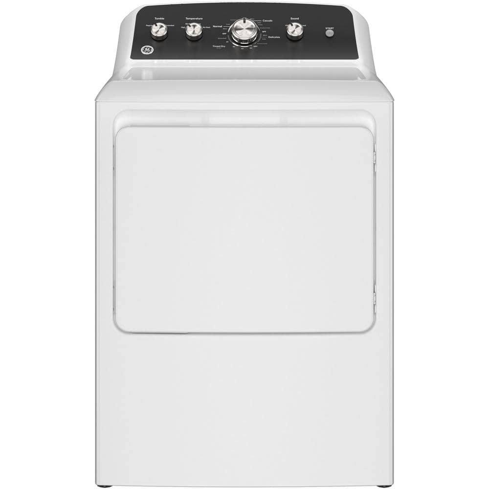 Model # GTD48EASWWB 7.2 cu. ft. vented Electric Dryer in White with Auto Dry and Extended Tumble