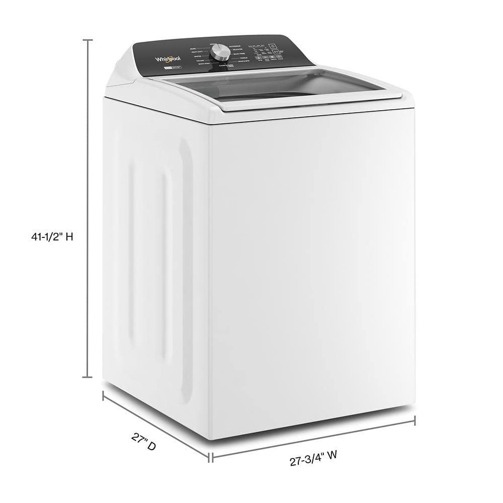 Whirlpool 4.7 - 4.8 cu. ft. Top Load Washer with 2 in 1 Removable Agitator in White