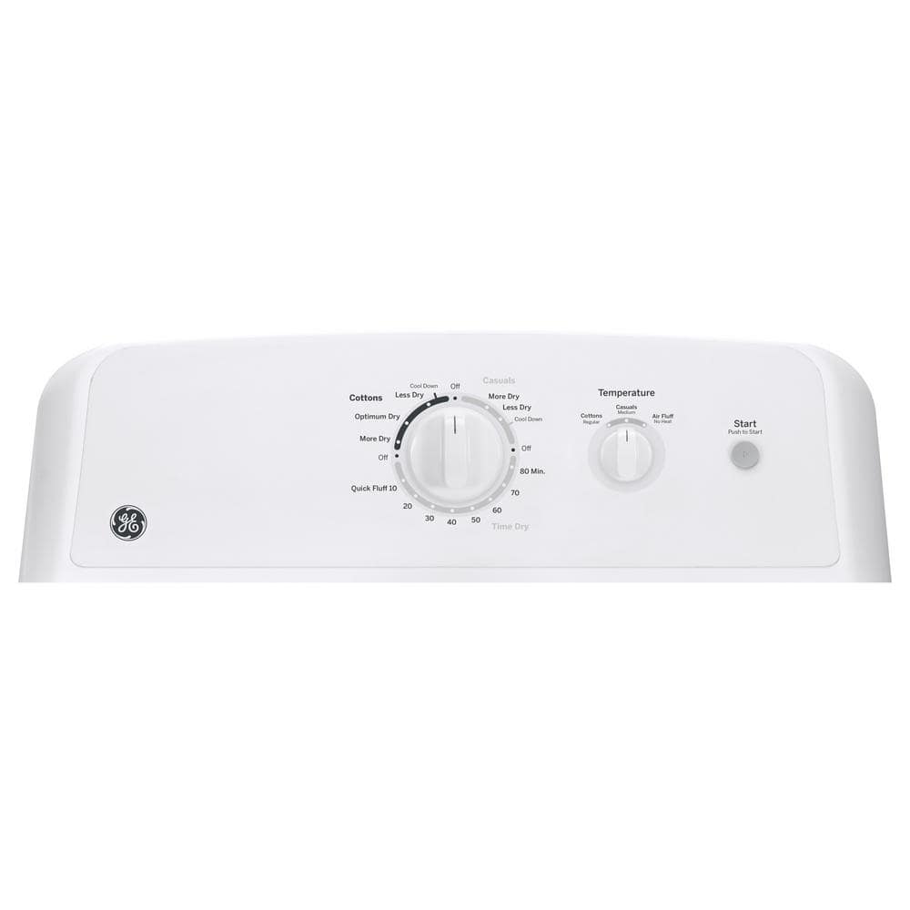 model GTX22EASKWW GE 6.2 cu. ft. White Electric Dryer
