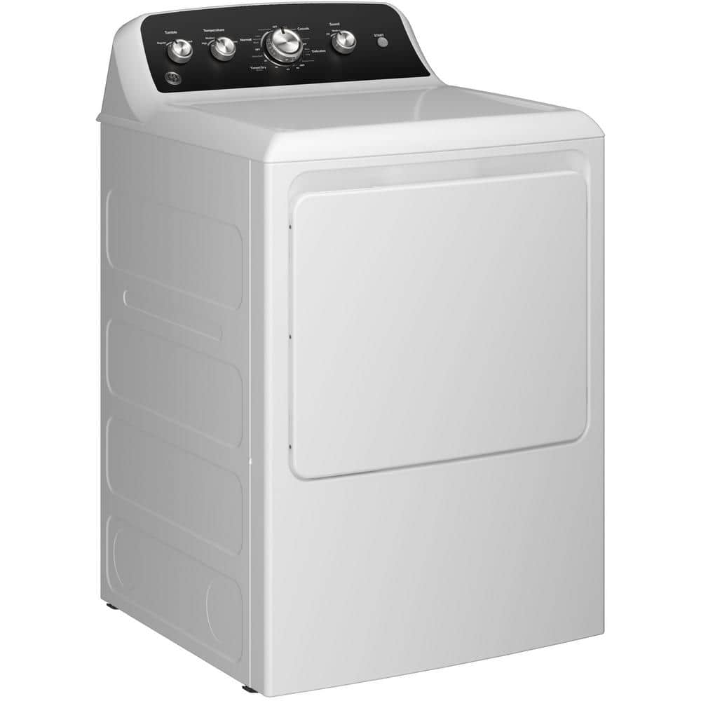 Model # GTD38EASWWS 7.2 cu. ft. vented Electric Dryer in White with Auto Dry and 120ft Venting