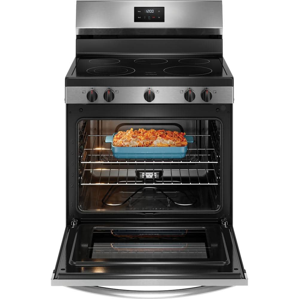 FCRE3052BS Frigidaire 30-Inches Glass Top 5 burners 5.3-Cu. Feet Freestanding Electric Range Stainless Steel )