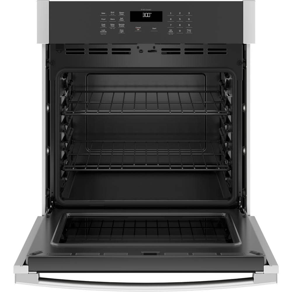 Model #JTS5000SVSS GE 30 inch Smart Compatible Single Electric Wall Oven with Air Fry True Convection and Self + Steam Cleaning ( Stainless Steel )