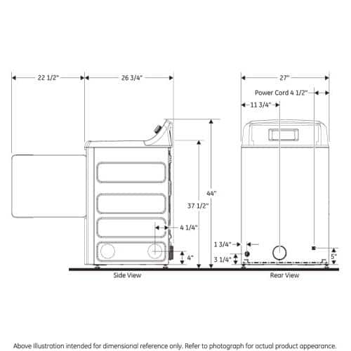 model GTX22EASKWW GE 6.2 cu. ft. White Electric Dryer