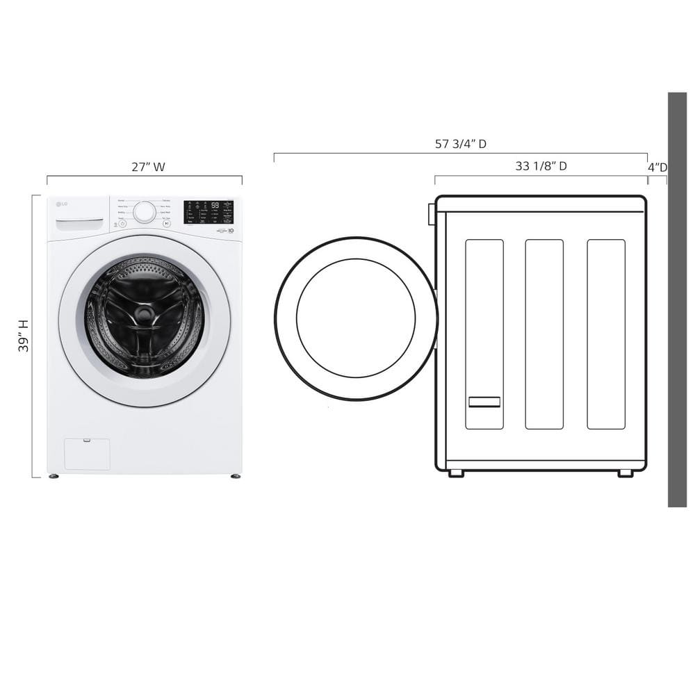 WM3470CW LG 6 Motion Technology 5-Cu. Feet Stackable Front-Load Washer ( White ) ENERGY STAR