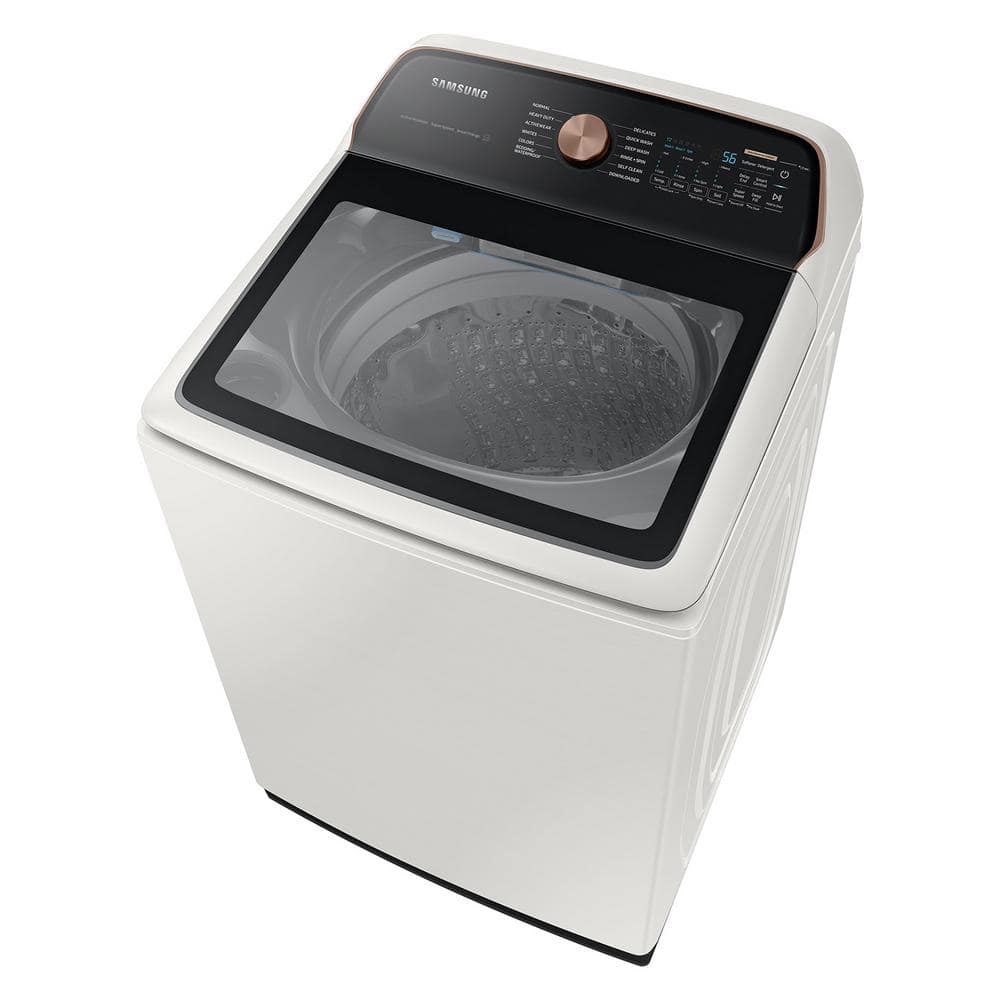 Model #WA55CG7500AE Samsung 5.5-Cu. Feet High Efficiency Impeller Smart Compatible Top-Load Washer ( Ivory ) ENERGY STAR