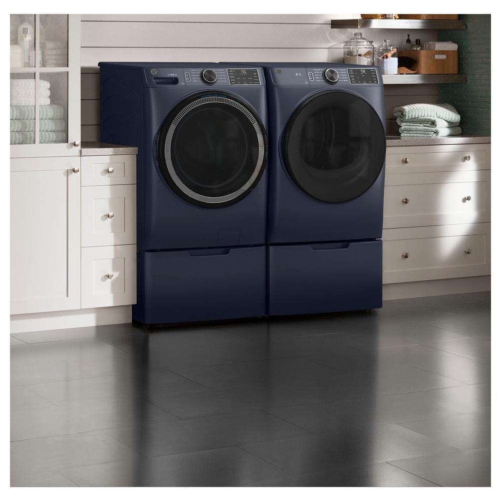 Model #GFW550SPRRS GE UltraFresh Vent System 4.8-Cu. Feet Stackable Smart Front-Load Washer ( Sapphire Blue ) ENERGY STAR