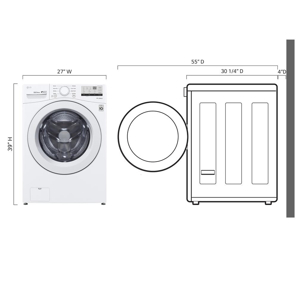 Model #WM3400CW LG 4.5-Cu. Feet High Efficiency Stackable Front-Load Washer ( White ) ENERGY STAR