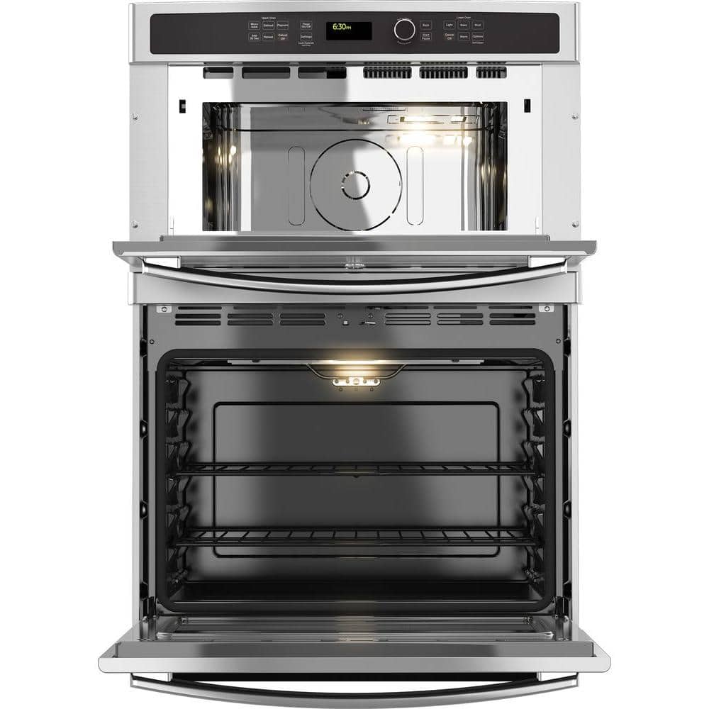 GE 30 inch Smart Compatible Double Electric Wall Oven with Air Fry Self + Steam Cleaning ( Stainless Steel )