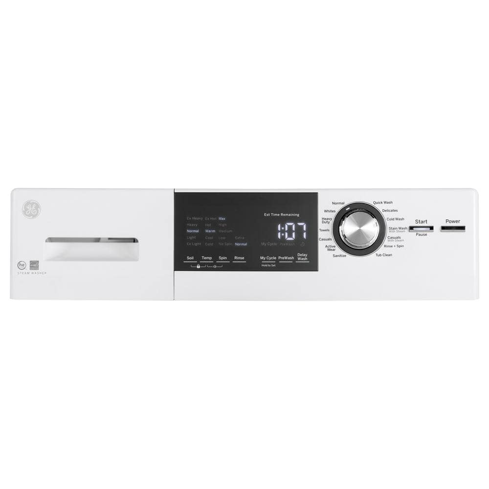 Model #GFW148SSMWW GE 2.4-Cu. Feet High Efficiency Stackable Steam Cycle Front-Load Washer ( White ) ENERGY STAR