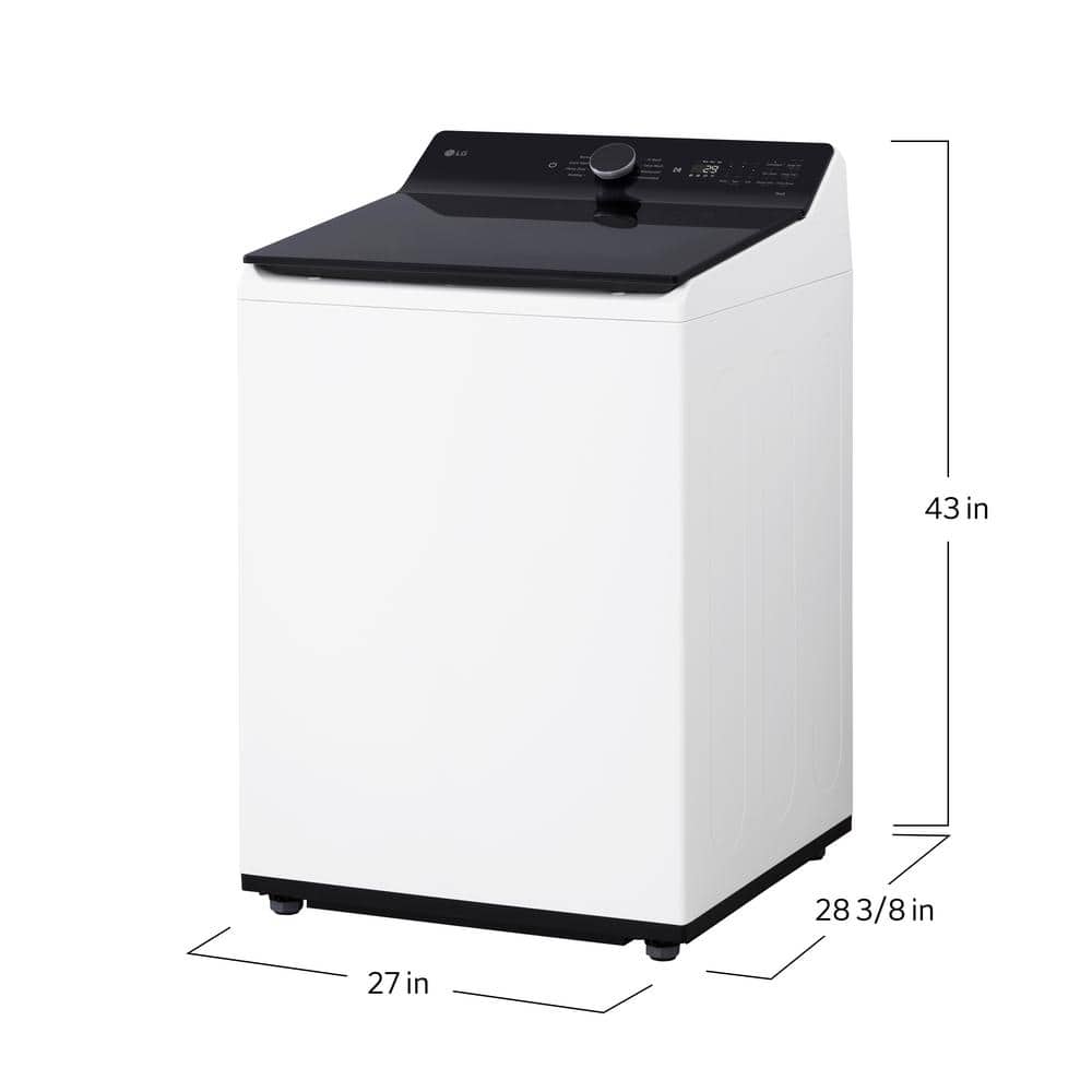 LG 5.5 cu. ft. SMART Top Load Washer in Alpine White with Impeller, Easy Unload and TurboWash3D Technology