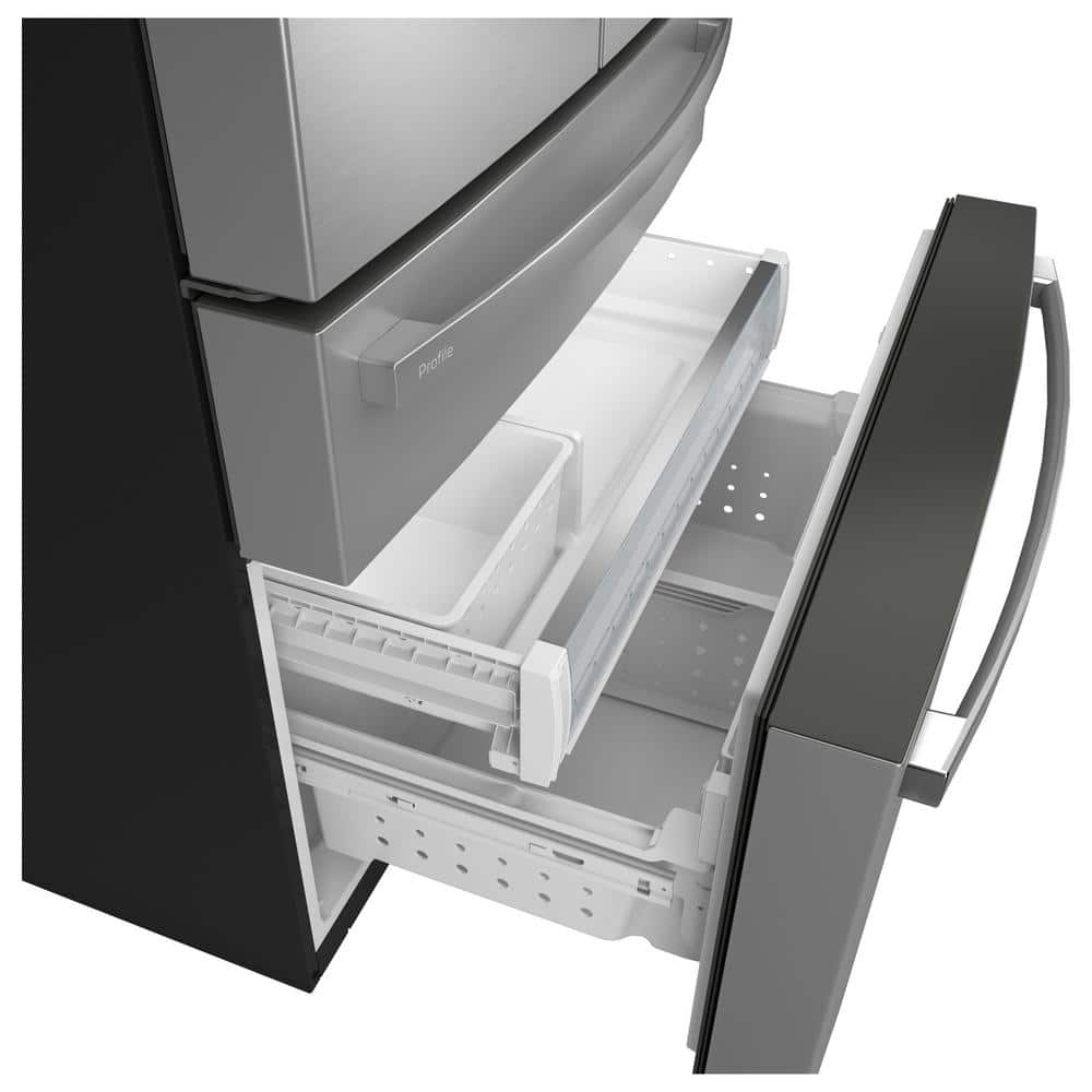 Model #PGE29BYTFS GE Profile Standard-Depth 28.7-Cu. Feet 4 -Door Smart Compatible French Door Refrigerator with Ice Maker with water dispenser ( Fingerprint-resistant Stainless Steel ) ENERGY STAR Certified
