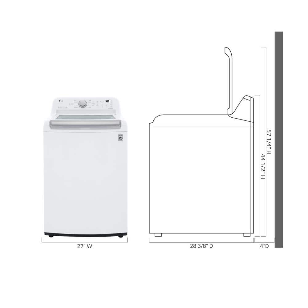 LG 5.0 cu. ft. Top Load Washer in White with Impeller, NeverRust Drum and TurboDrum Technology