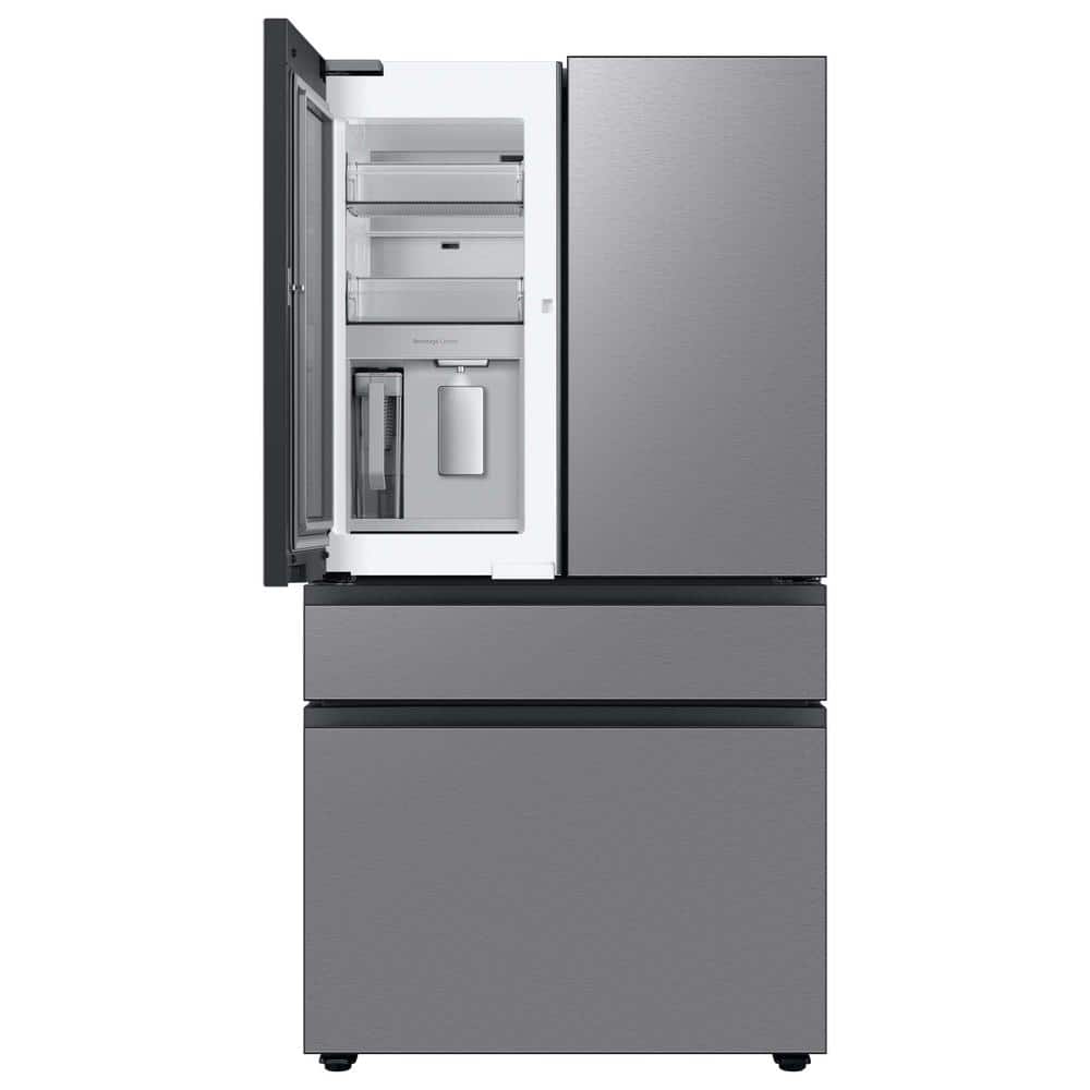 RF29BB8600QL Samsung Bespoke Standard-Depth 28.8-Cu. Feet 4.0 -Door Smart Compatible French Door Refrigerator with Dual Ice Maker with water dispenser and Door within Door ( Fingerprint Resistant Stainless Steel - All Panels ) ENERGY STAR Certified