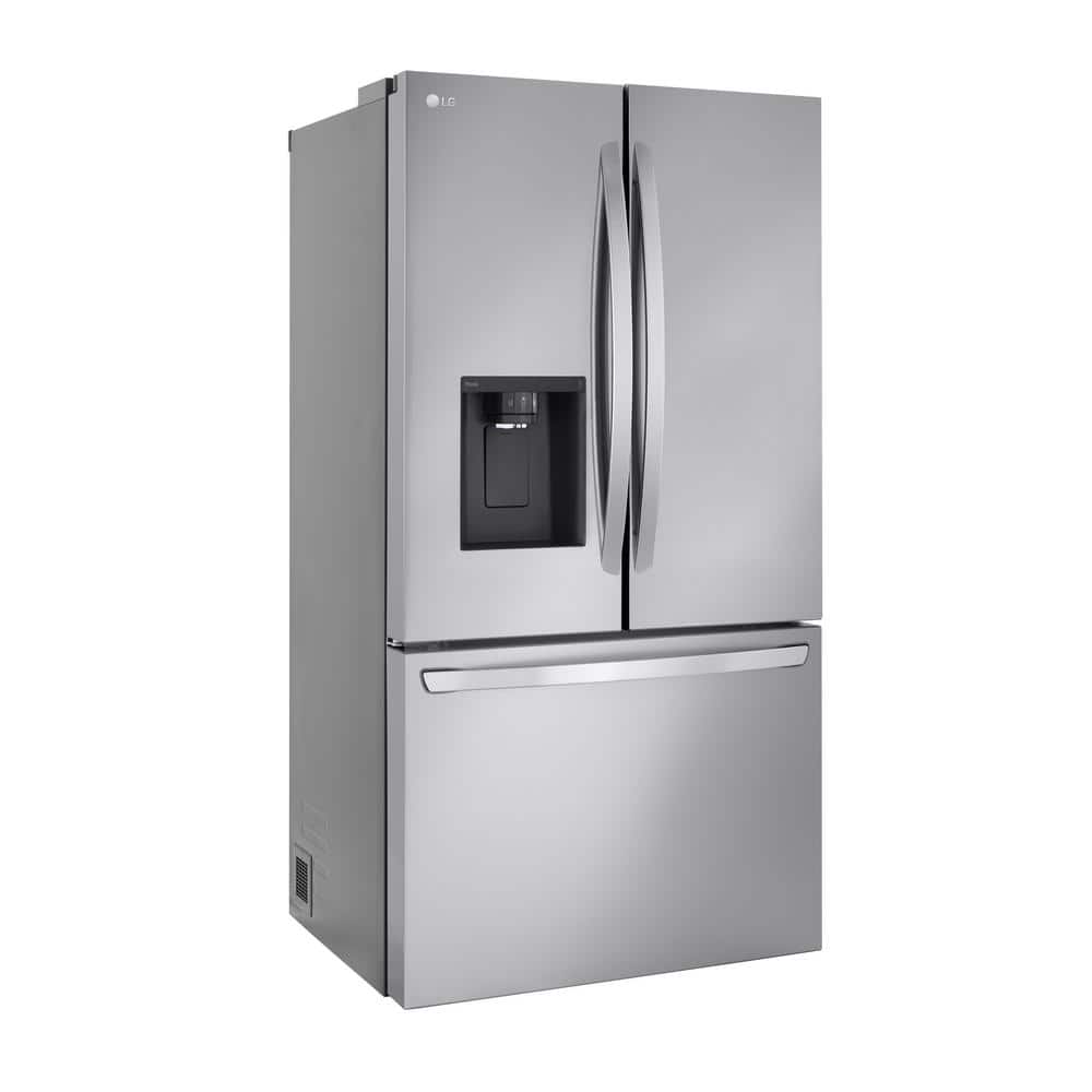 Model #LRFXC2606S LG Counter-Depth MAX 25.5-Cu. Feet 3 -Door Smart Compatible French Door Refrigerator with Dual Ice Maker with water and Ice dispenser ( PrintProof Stainless Steel ) ENERGY STAR Certified
