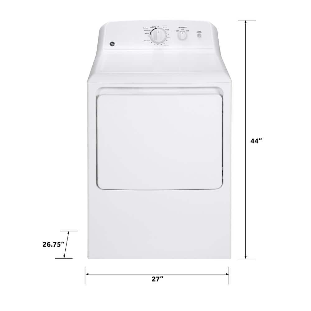 model GTX22EASKWW GE 6.2 cu. ft. White Electric Dryer