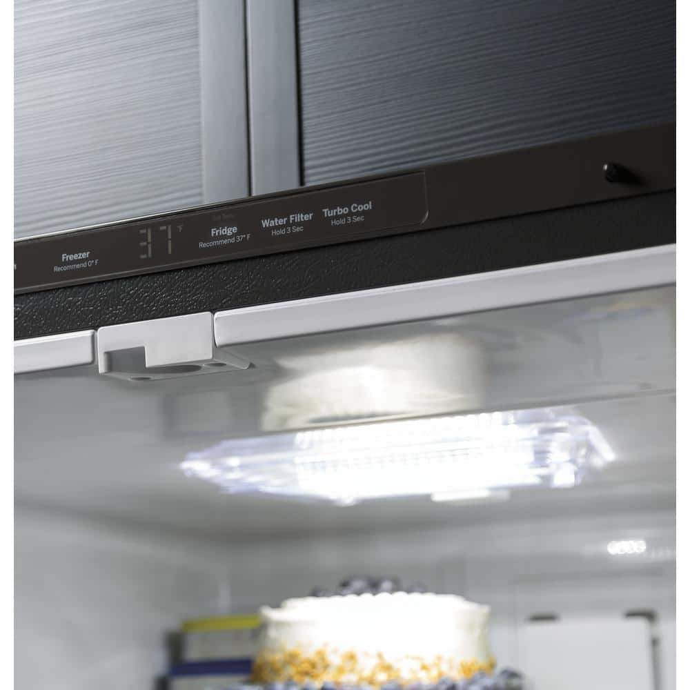 Model #GNE21FYKFS GE Standard-Depth 20.8-Cu. Feet 3 -Door French Door Refrigerator with Ice Maker ( Stainless Steel ) ENERGY STAR Certified