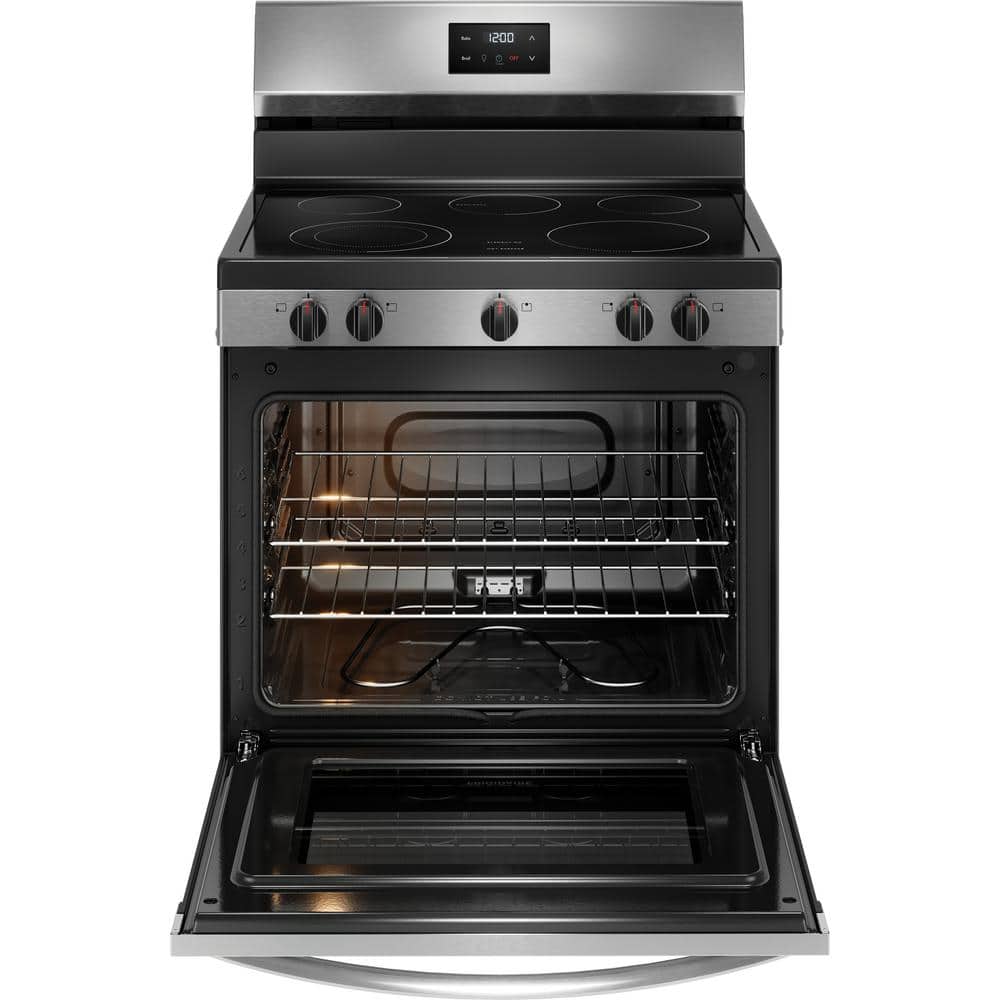 FCRE3052BS Frigidaire 30-Inches Glass Top 5 burners 5.3-Cu. Feet Freestanding Electric Range Stainless Steel )