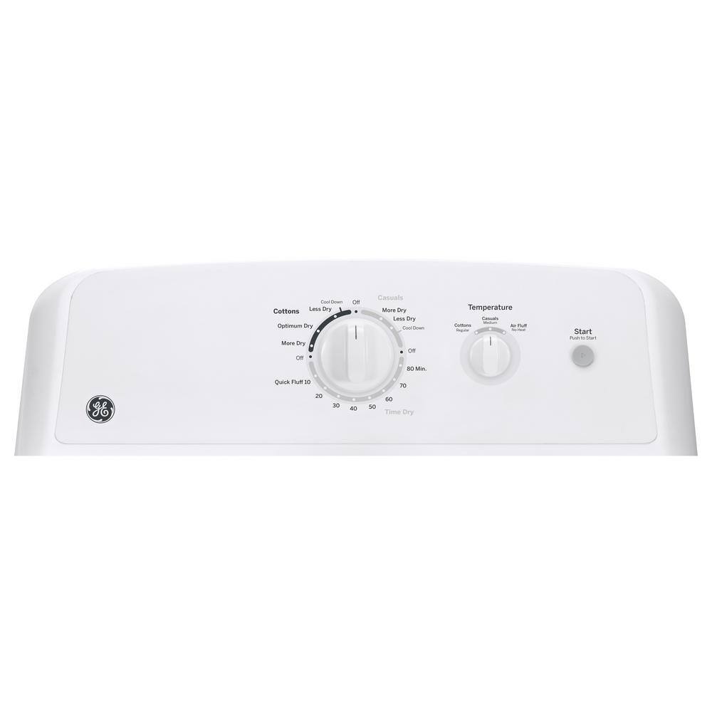 model GTX22EASKWW GE 6.2 cu. ft. White Electric Dryer