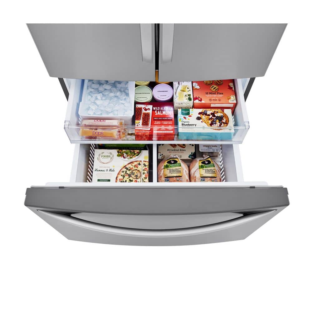 Model LRFCS29D6S LG Standard-Depth Cooling Door+ 28.7-Cu. Feet 3 -Door French Door Refrigerator with Ice Maker ( Stainless Steel ) ENERGY STAR Certified