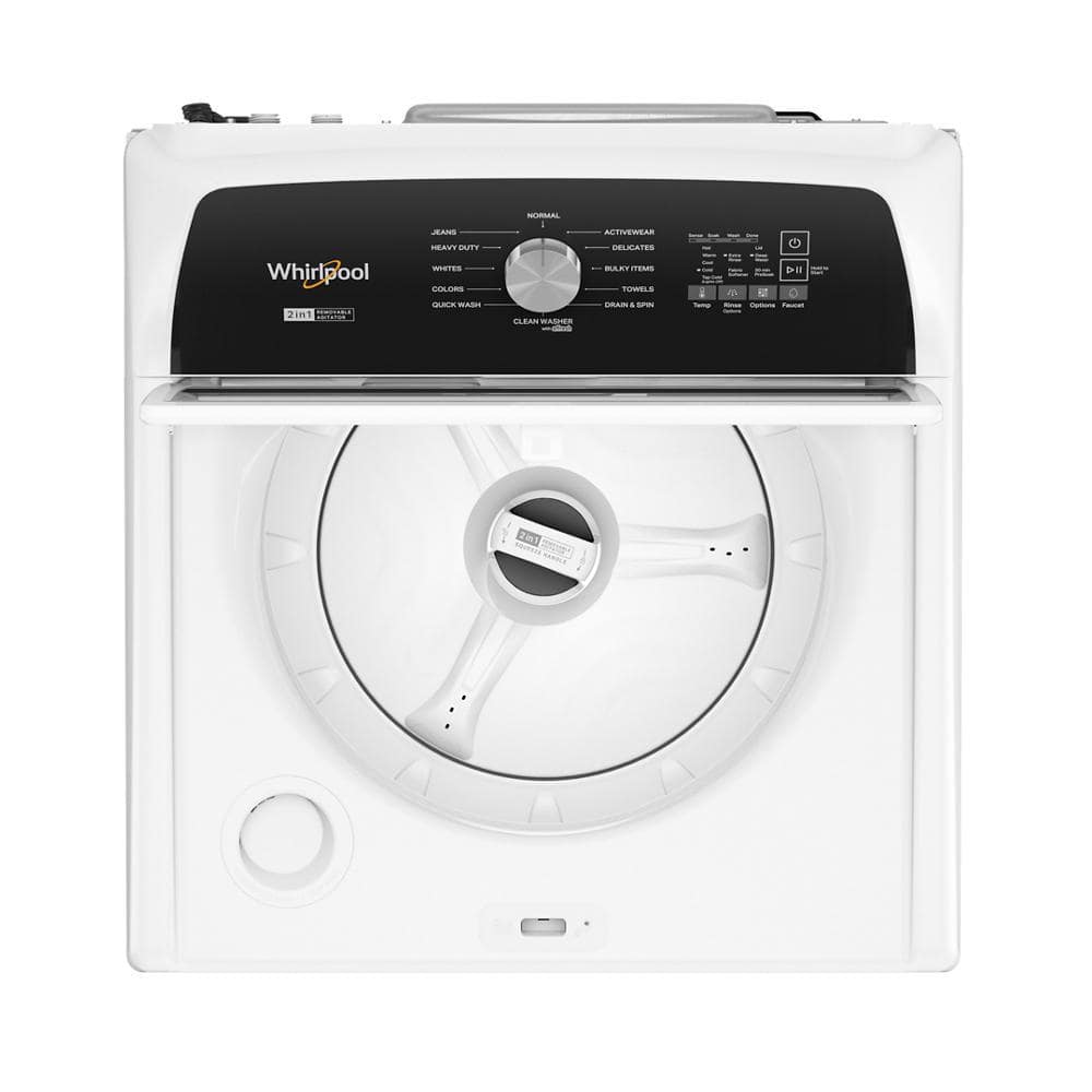 Whirlpool 4.7 - 4.8 cu. ft. Top Load Washer with 2 in 1 Removable Agitator in White