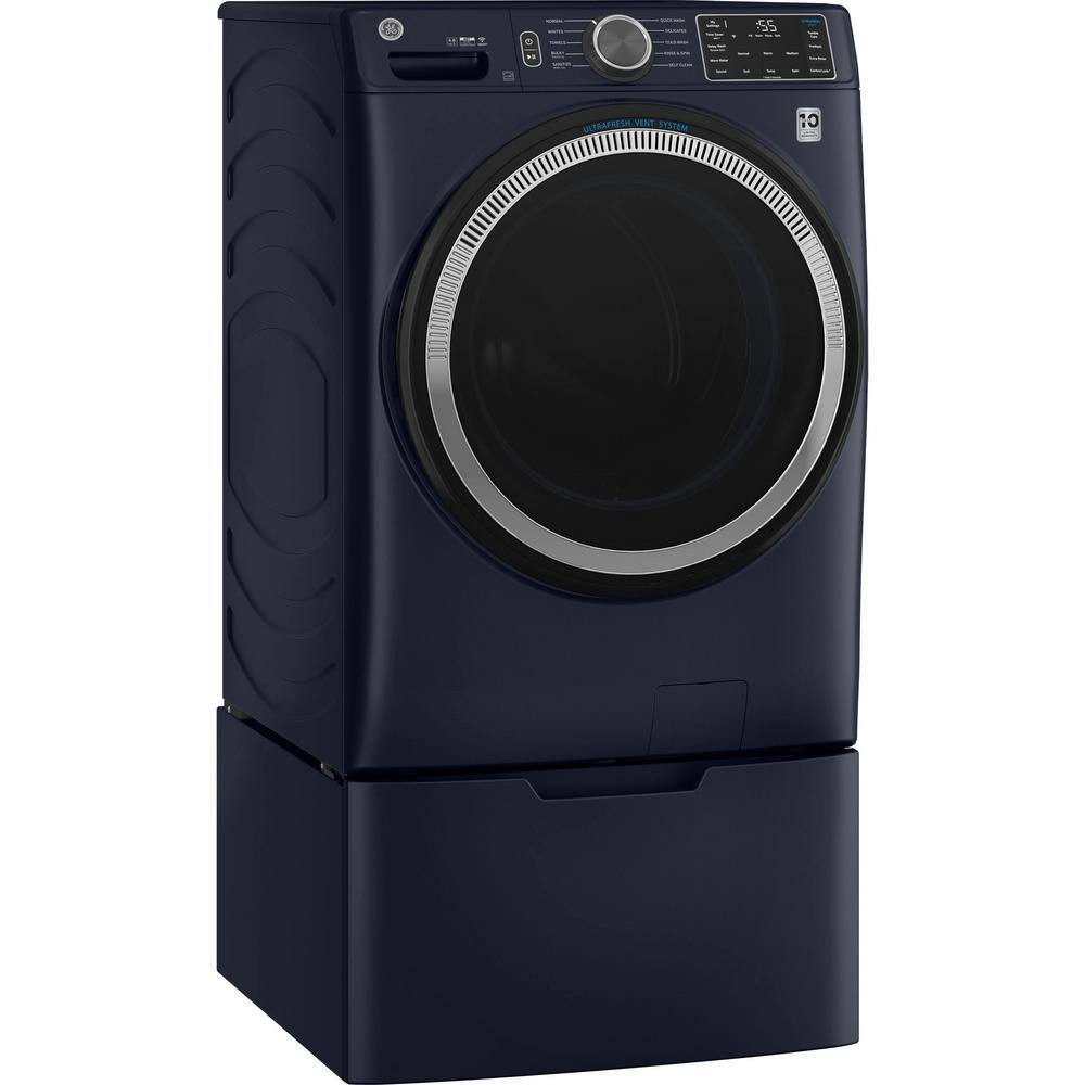 Model #GFW550SPRRS GE UltraFresh Vent System 4.8-Cu. Feet Stackable Smart Front-Load Washer ( Sapphire Blue ) ENERGY STAR